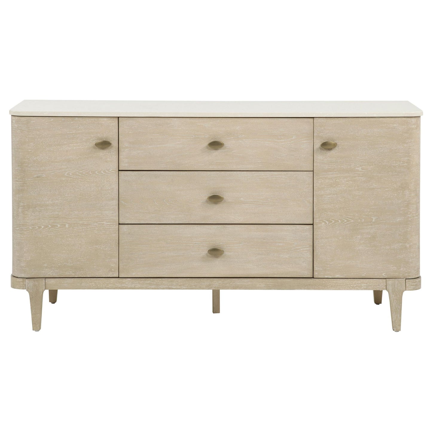 Lucaire 2-door 3-drawer Cultured Marble Top Sideboard Sandstone
