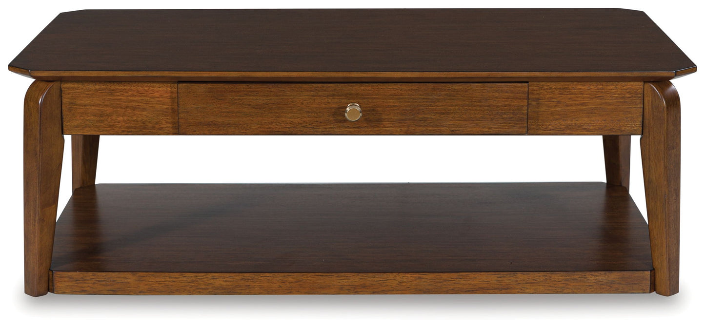 Trenmour - Rectangular Cocktail Table - Medium Brown