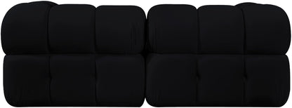 Orin - Velvet Performance Fabric Upholstered 2 Piece Modular Sofa (2 Corner Chairs)