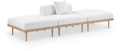 Laguna - 3 Piece Resilient Water Resistant Fabric Outdoor Patio Armless Modular Sofa