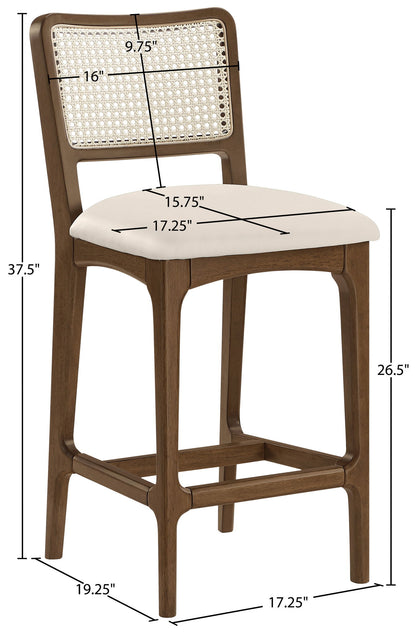 Atrium - Counter Stool With Brushed Brown Base (Set of 2)