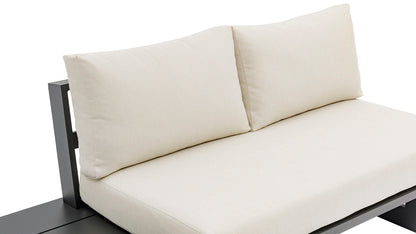 Maldives - 6 Piece Water Resistant Outdoor Patio Modular Sectional With Gray Base