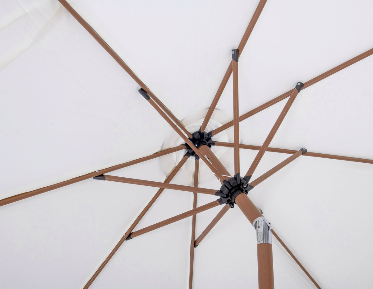 Fiji - Aluminum Patio Umbrella With Square Teak Base