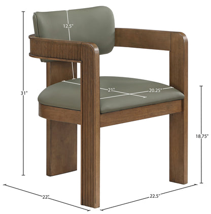 Sacha - Vegan Leather Upholstered Dining Chair With Brown Base (Set of 2)