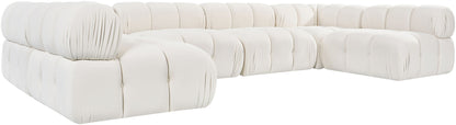 Orin - U-Shaped Velvet 6 Piece Modular Sectional