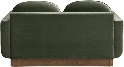 Diviento - Velvet Performance Fabric Upholstered Loveseat