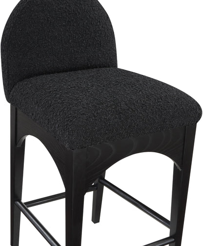 Waldorf - Boucle Stool With Black Legs