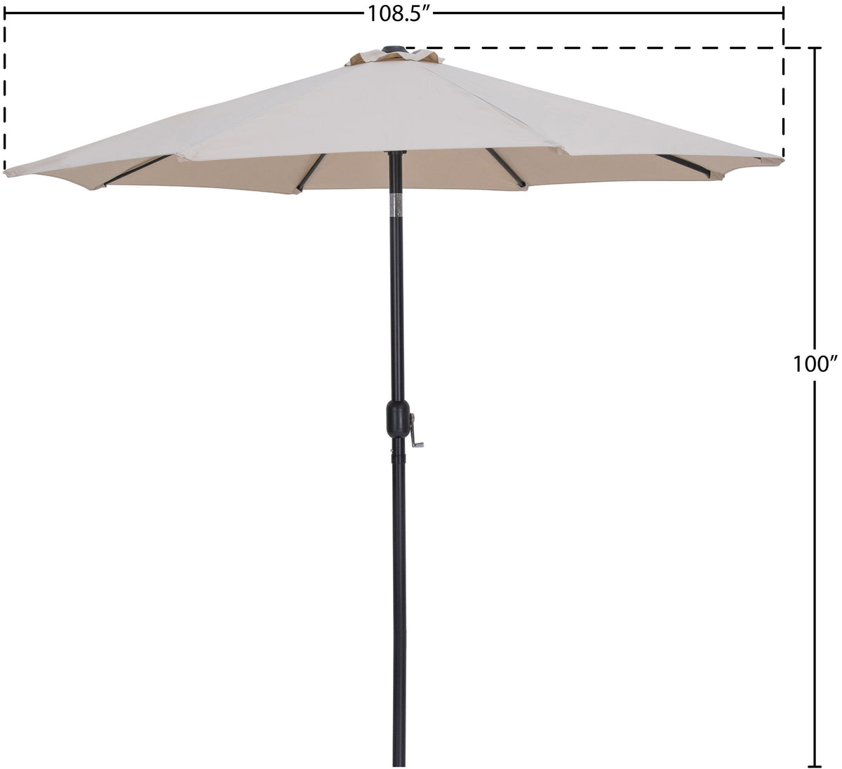 Fiji - Patio Umbrella With Black Pole