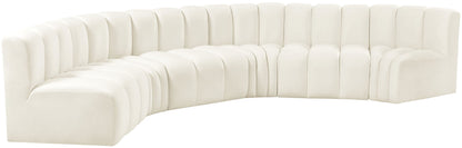 Arc - Velvet 6 Piece U-Shaped Modular Sofa