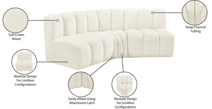 Arc - Velvet 3 Piece Modular Corner Sofa