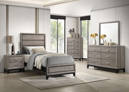 Valen Five-piece Twin Bedroom Set Light Taupe