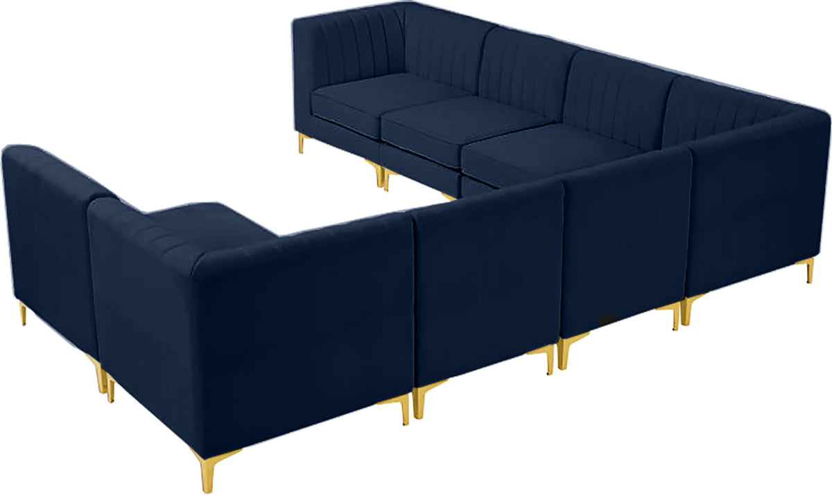 Alina - 8 Piece Velvet Modular Sectional