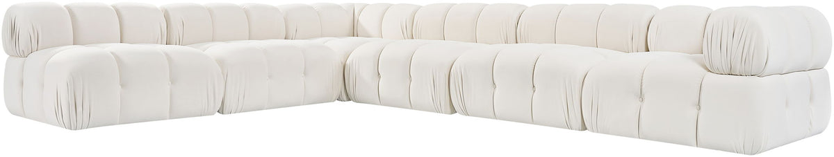 Orin - Velvet 6 Piece Modular L-Shaped Sectional