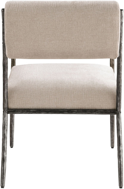 Bastille - Upholstered Dining Arm Chair (Set of 2) - Silver Frame