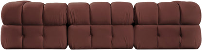 Orin - Velvet 4 Piece Modular Sectional With Chaise