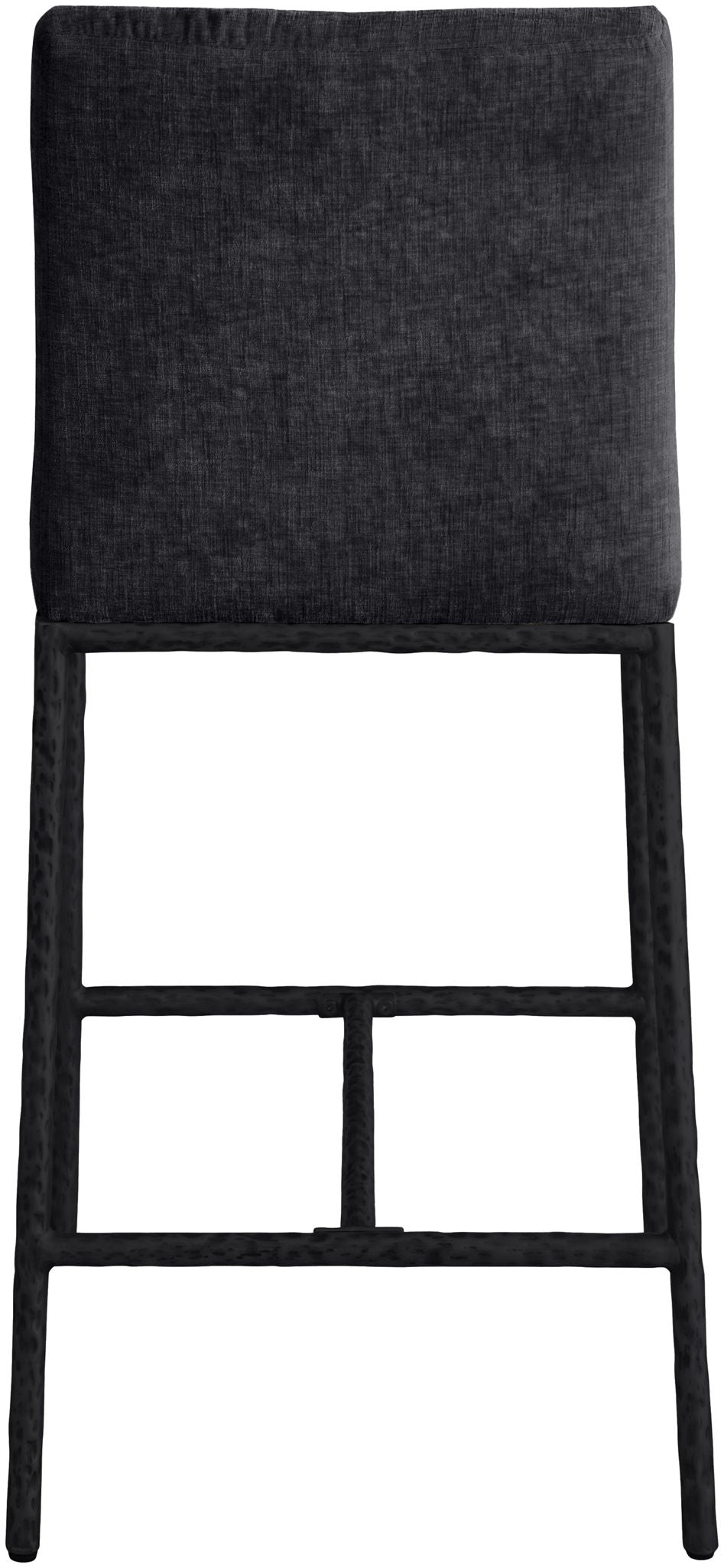 Reeves - Chenille Fabric Upholstered Counter Stool (Set of 2) - Black Base