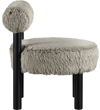 Ambre - Vegan Shearling Fabric Upholstered Accent Chair