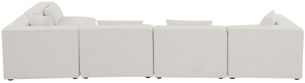 Cube - Linen 5 Piece Modular Sectional