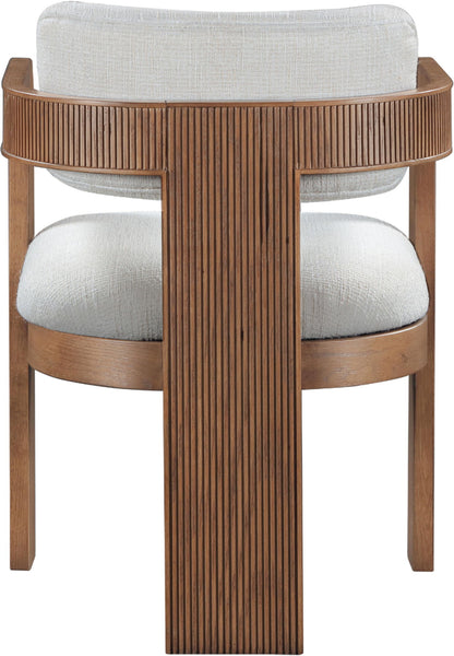 Sacha - Linen Dining Chair With Brown Base (Set of 2)