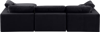 Comfy - 4 Piece Velvet Modular Sectional With Chaise