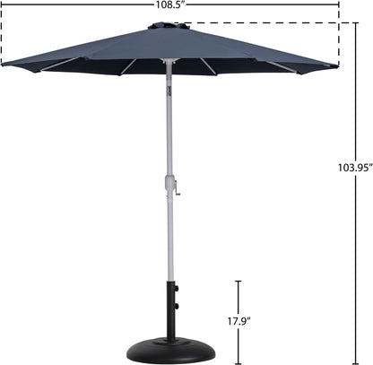 Fiji - Aluminum Patio Umbrella With Round Black And White Base