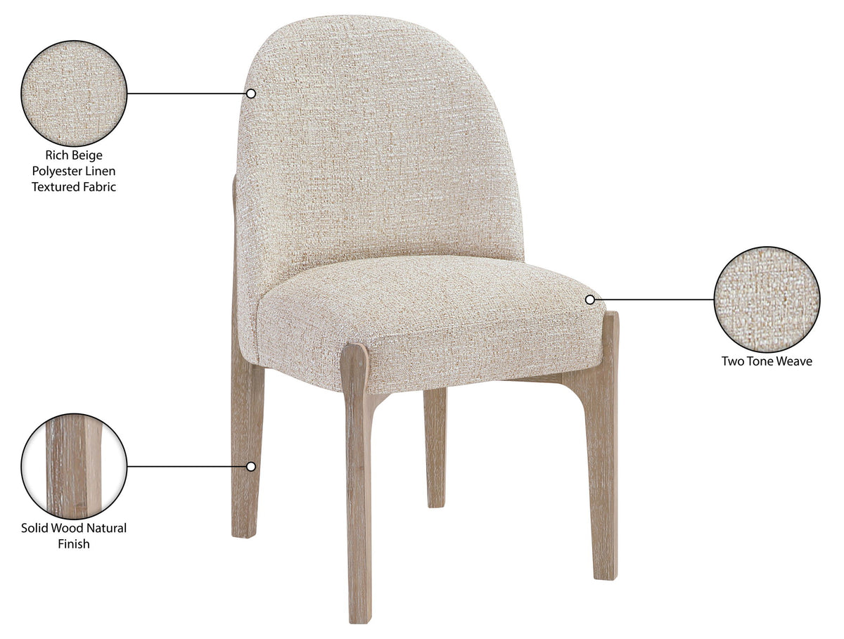 Torino - Upholstered Dining Chair With Brushed Natural Base (Set of 2)