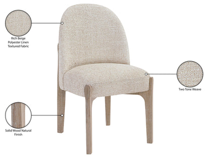 Torino - Upholstered Dining Chair With Brushed Natural Base (Set of 2)