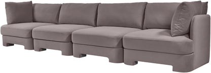 Hammond - Velvet Performance Fabric Upholstered 4 Piece Sofa