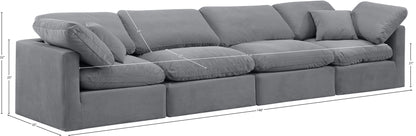 Indulge - Velvet 4 Seat Modular Sofa