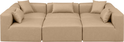 Cube - 6 Piece Modular Sectional - Tan