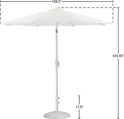 Fiji - Aluminum Patio Umbrella With Round White Base