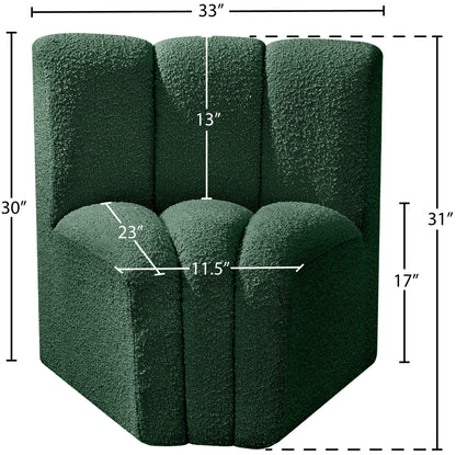 Arc - Boucle Fabric Curved Corner Chair
