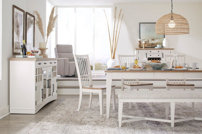 Americana Modern Dining - Rectangular Dining Table With Extensions - Cotton