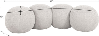 Apollo - Boucle Fabric Bench