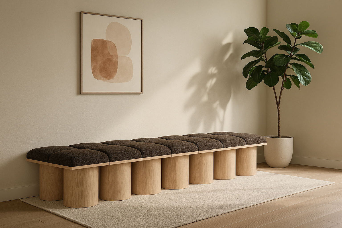Pavilion - 14 Piece Modular Bench With Natural Base