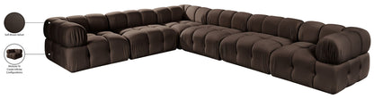 Orin - L-Shaped Velvet 6 Piece Modular Sectional