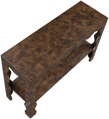 Vassa - Burl Veneer Console Table