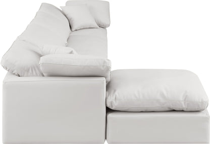 Indulge - Faux Leather 5 Piece Modular Sectional With Chaise