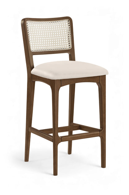 Atrium - Upholstered Bar Stool (Set of 2) - Brushed Brown Frame