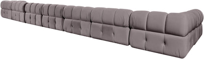 Orin - Velvet Performance Fabric Upholstered 8 Piece L-Shaped Sectional