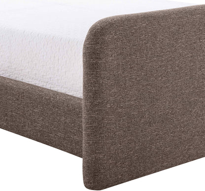 Fira - Linen Textured Fabric Upholstered Bed
