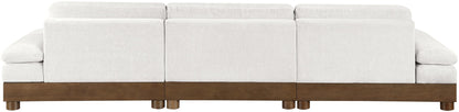 Turin - Chenille Fabric Upholstered Modular Sectional - Cream