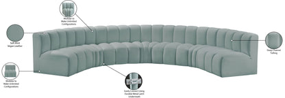 Arc - Faux Leather 7 Piece U-Shaped Modular Sofa