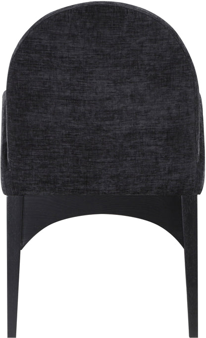 Waldorf - Chenille Dining Arm Chair With Black Legs