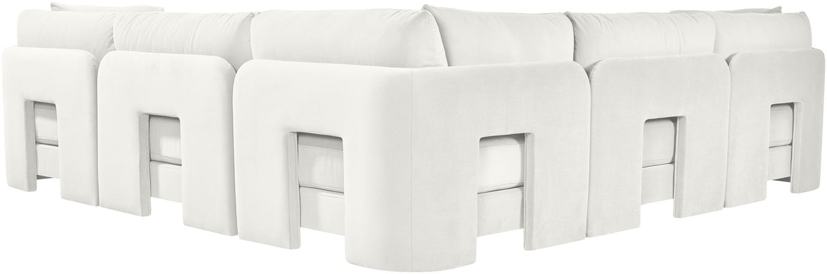 Hammond - Velvet Performance Fabric Upholstered 5 Piece Corner Sectional