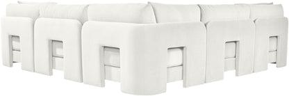 Hammond - Velvet Performance Fabric Upholstered 5 Piece Corner Sectional