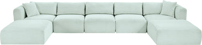 Shaggy - 7 Piece Modular Sectional With 2 Ottomans