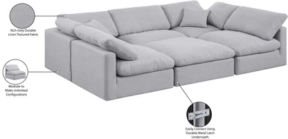 Indulge - Linen 6 Piece Modular Sectional