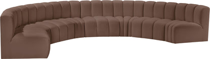 Arc - Faux Leather 8 Piece U-Shaped Modular Sofa