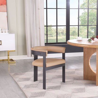 Romeo - Faux Leather Dining Chair With Black Base (Set of 2)